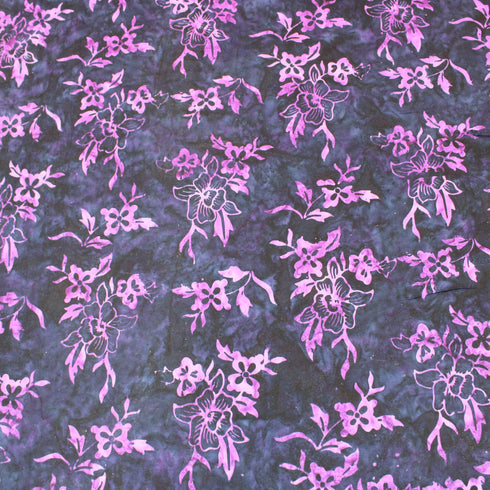 Premium Quality 100% Cotton Bali Batik - Buttercup - 45" Wide Midnight Navy