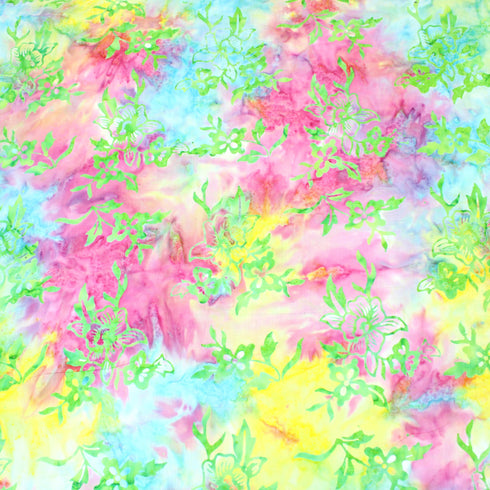 Premium Quality 100% Cotton Bali Batik - Buttercup - 45" Wide Colourful