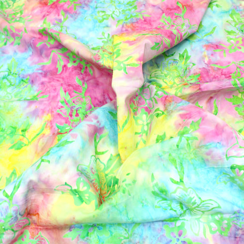 Premium Quality 100% Cotton Bali Batik - Buttercup - 45" Wide Colourful