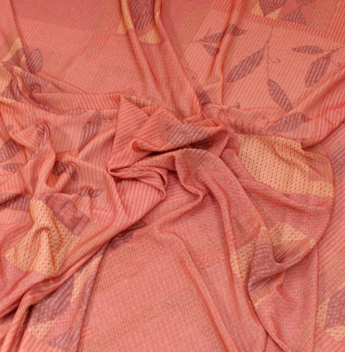 3 Metres Light Weight Floral Sheer Mesh Jersey - 55" Wide