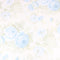 3 Metres Cotton Blend Floral Furnishing Fabric 55" Wide - Ivory & Blue