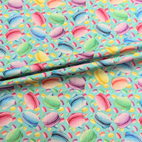Sold Per Metre Digital Print 100% Cotton- Macaroon Madness- 44" Wide