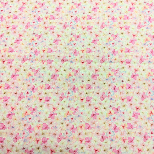 Sold Per Metre Digital Print 100% Cotton- Cherry Blossom- 44" Wide- Cream