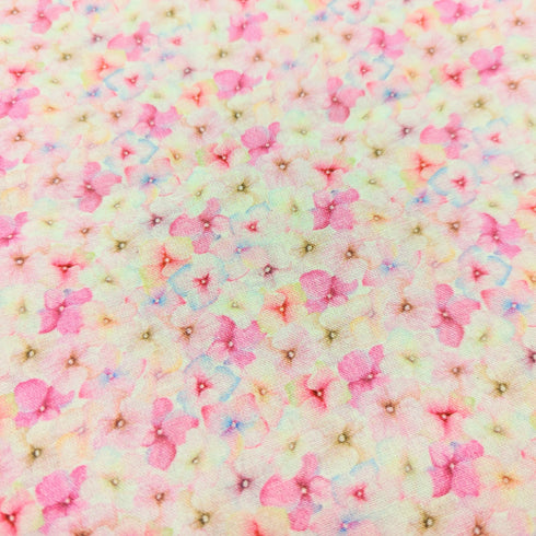 Sold Per Metre Digital Print 100% Cotton- Cherry Blossom- 44" Wide- Cream
