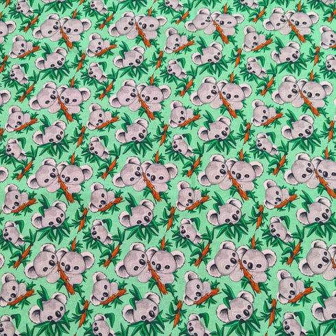 Sold Per Metre Digital Print 100% Cotton- Koalas