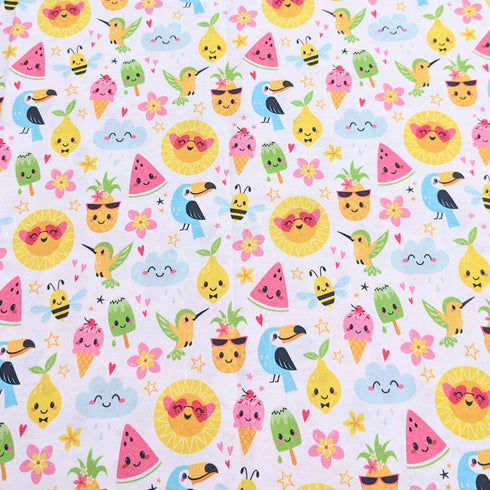 Sold Per Metre Digital Print 100% Cotton- Paradise Punch