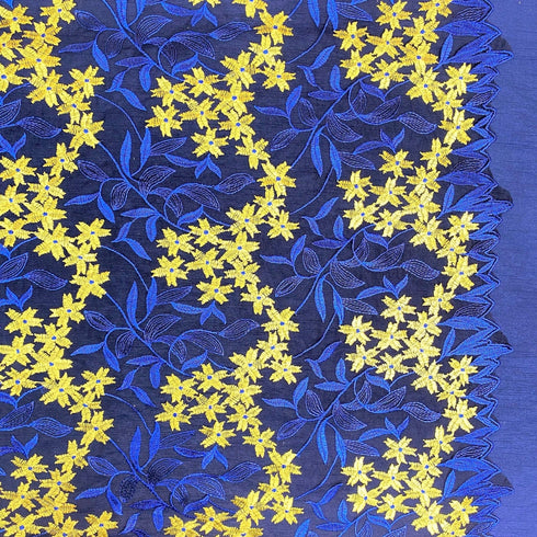 3 Metres, Luxury Embroidered Bridal Lace, 'Golden' - 55" Wide