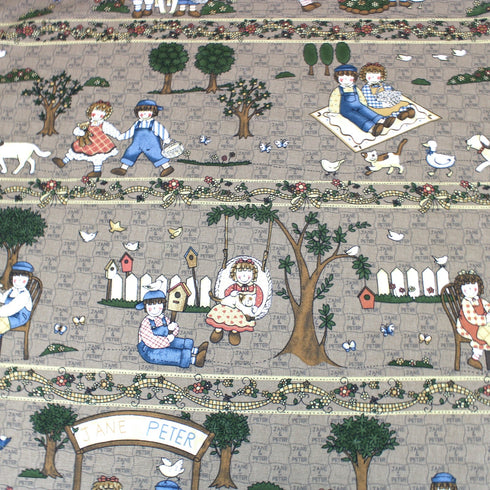 3 Metres, Cotton Canvas, 'Jane & Peter' - 55" Wide