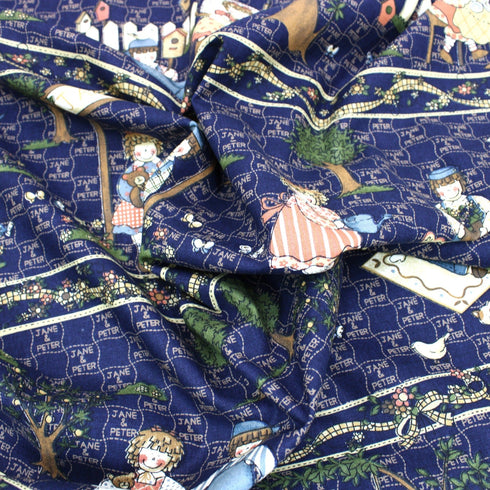 3 Metres, Cotton Canvas, 'Picnic' - 55" Wide