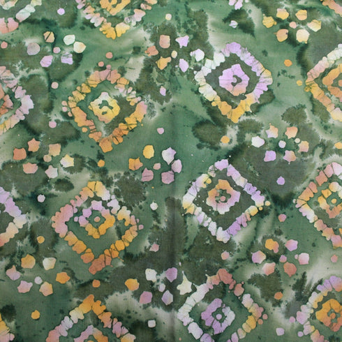 Quality 100% Cotton, Premium Batik, Diamond Splash 45" Wide Green