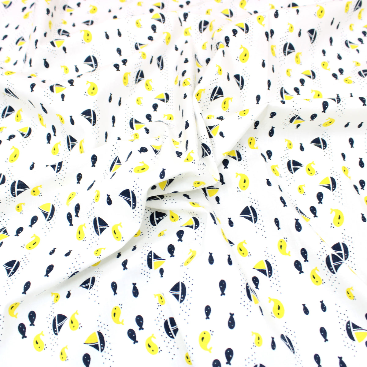 3 Metres Fish Cotton Sateen - 44